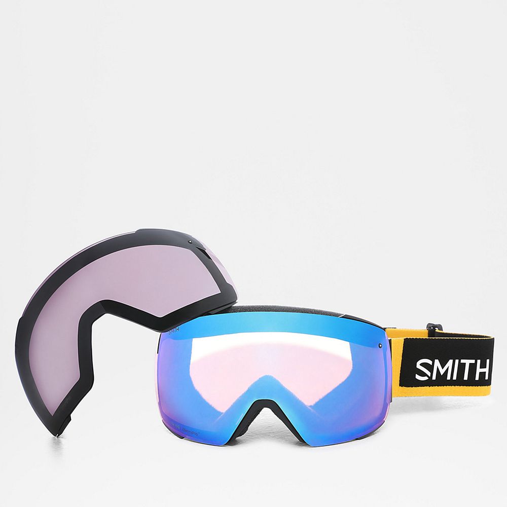 The North Face Goggles Mens Australia - The North Face Spherical Smith I/O Mag Black Mountain (BKI-4